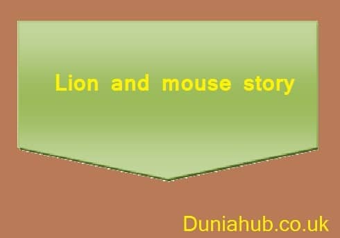 Lion and mouse story in english